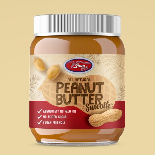 design a modern label for a New all natural peanut butter Design by Holiday26