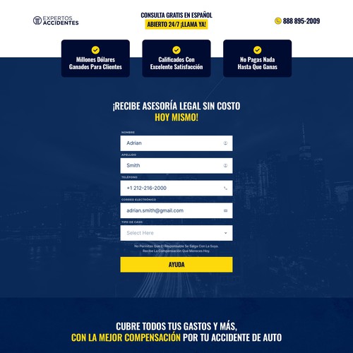 Landing page design contest entry by keilaMaria