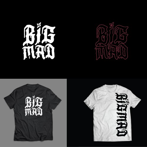 Custom typography logo for Melbourne hardcore band BIG MAD Design by MagesticD