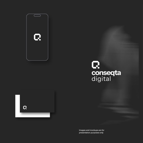 "Conseqta Digital Logo" winning Postcard, flyer or print