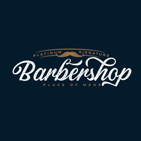 Design by Devang_Desai titled "Barbershop Logo"