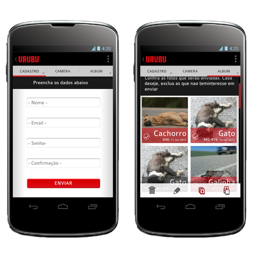 Sistema Urubu (Vulture System) Android Mobile App Design required Design réalisé par Irun S