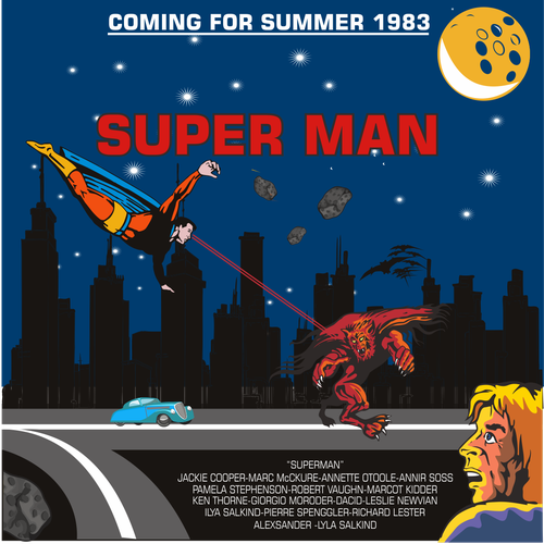 Create your own ‘80s-inspired movie poster! Design by Luminova™
