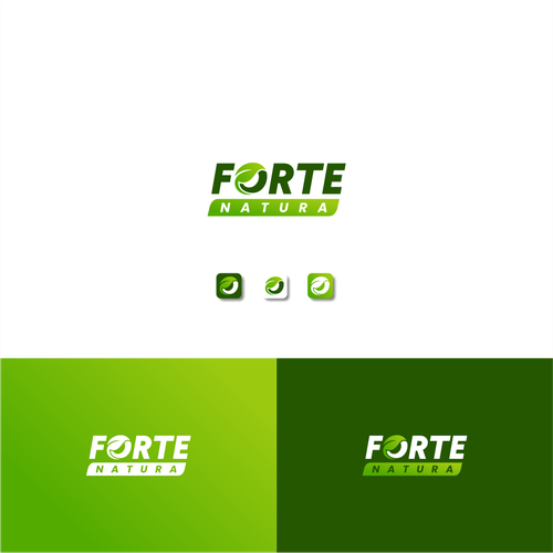 Forte Natura Logo that emphasizes on the word Forte (big) for natural health supplements Design by Bing.