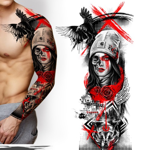 Trash polka tattoo, be creativ and crazy as you can! | Tattoo contest |  99designs