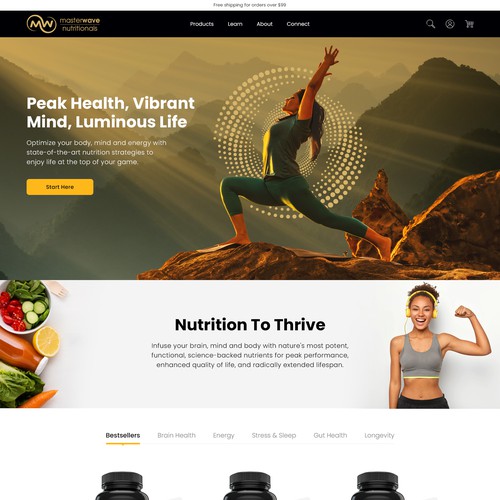 Design the "sexiest" and most powerful health supplements website on the planet-ontwerp door Sattvi Art