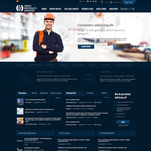 $3000 GUARANTEED !! ****** Just a "homepage" design for the Industrialists Association Ontwerp door Zeal Design