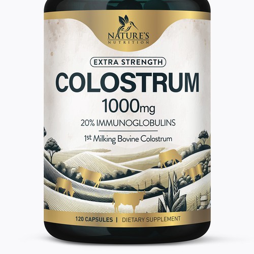 Powerful, Colostrum Design Needed for Nature's Nutrition Design by FreshApple@Michelle