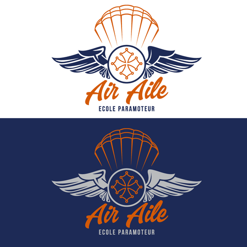 créer un logo sympa pour une école de paramoteur et baptêmes de l'air Design by green_design