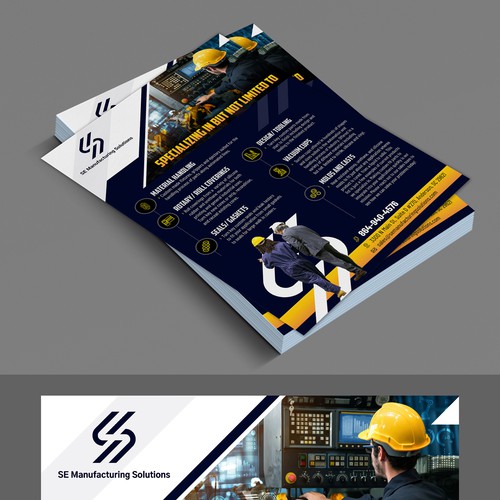 Clean single page line card for potential customers Design by 123Graphics