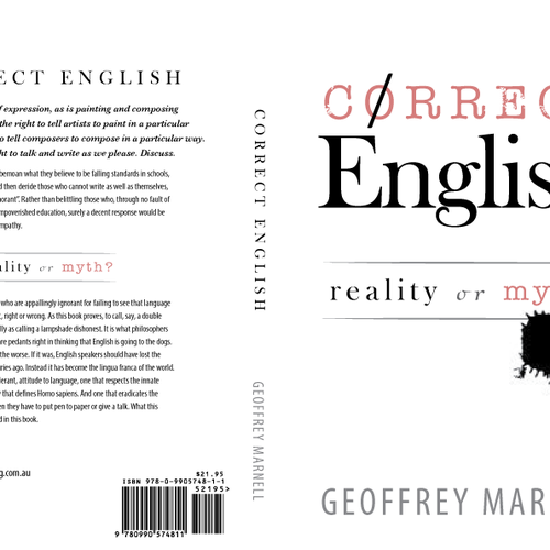 Create an attractive cover for a paperback book about language Design by poppins