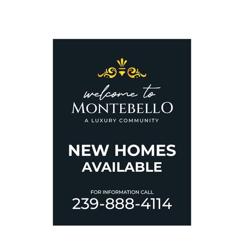 Upscale and Sophisticated New Homes for Sale - Signage Design by Agel Studio