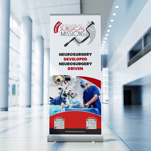 Surgical Non-Profit needs two 33x84in retractable banners for exhibitions Design por Graphic-Emperor