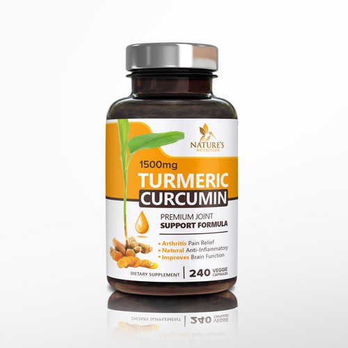 Nature's Nutrition needs a "beautiful label" for its Turmeric Extract bottle Design by DesignSBS