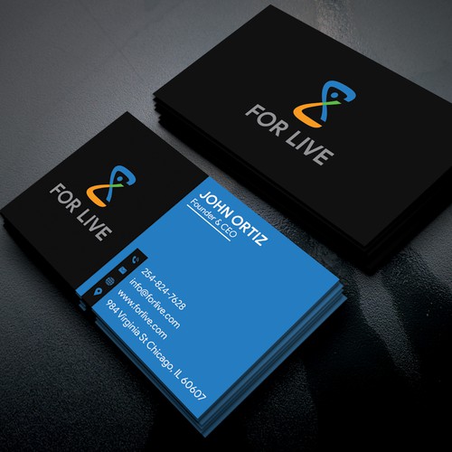 Design a suitable business card for 'For Life' Design réalisé par Muzahid4all