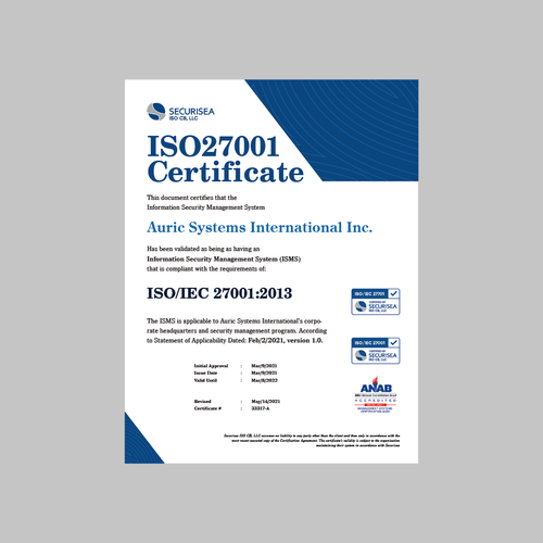 ISO Certificate Design Design by enan+grphx