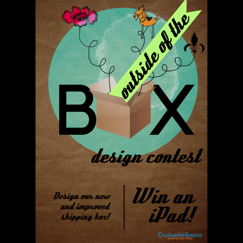 Help us create the Outside of The Box Design Contest for art students for GraduationSource.com  Design by rsdesignco