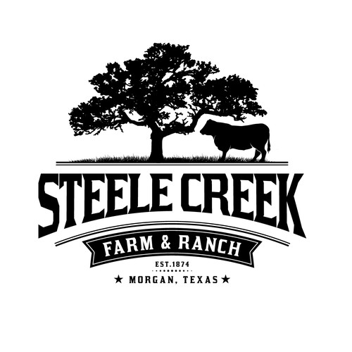 Classic Texas Ranch Logo that will adorn gates throughout farm Design réalisé par Prosperus