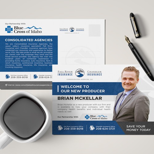 Attention grabbing postcard announcing new producer! Design by Monki D Loy