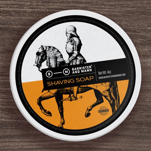 Design Updated and Stylish Labels for Our Best-Selling Men's Shaving Soap Design by ADD778