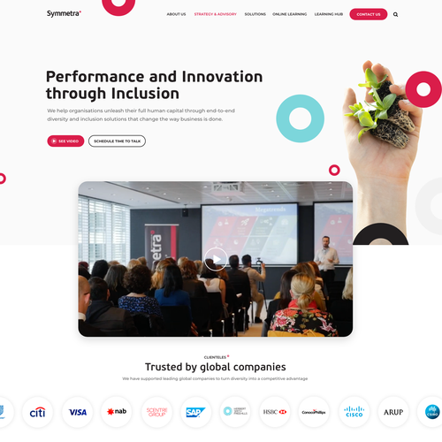 Website design for a global diversity and inclusion company Design by Lailad