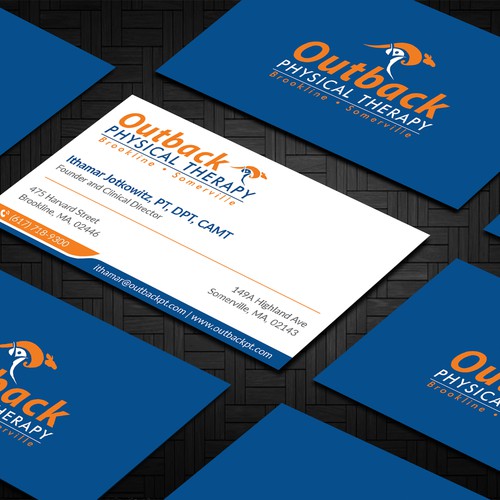 Business card for 2 clinic physical therapy office Design by Taaiebah