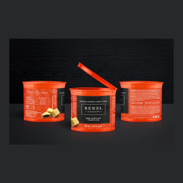 Design by Bea Visual Artist titled "Packaging for Cannabis Truffles"