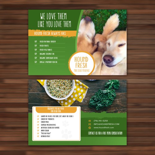 Dog Food Company | Postcard, flyer or print contest