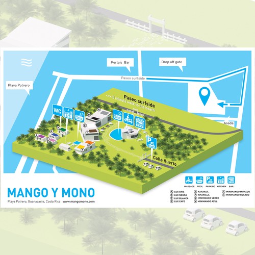 Info map for boutique hotel Design von Bumbasor