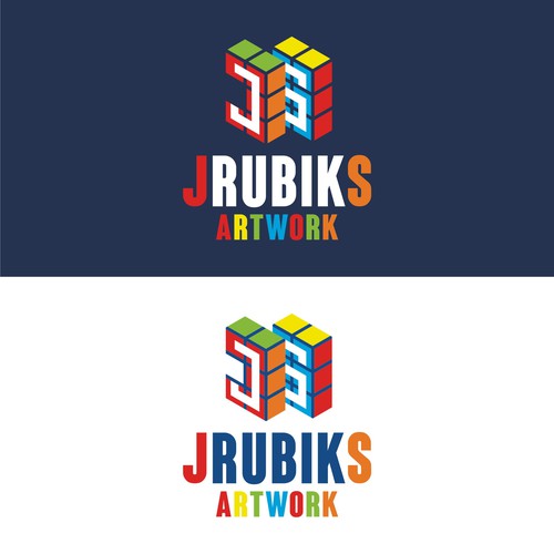 Puzzle together a Rubiks Cube Art business design! Design by naya89