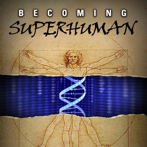 "Becoming Superhuman" Book Cover Diseño de Innisanimation