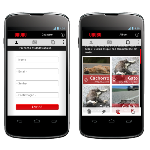 Sistema Urubu (Vulture System) Android Mobile App Design required Design réalisé par Irun S