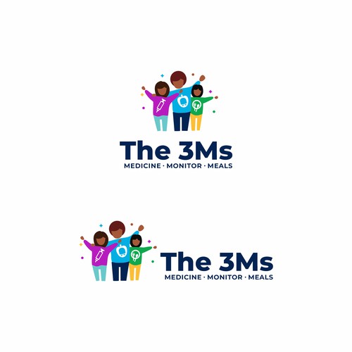 Logo for National Type 1 Diabetes Behavioral Health Research Study “3Ms 2.0” Design by xxian