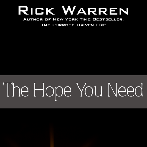 Design Rick Warren's New Book Cover Design réalisé par benarmstrong