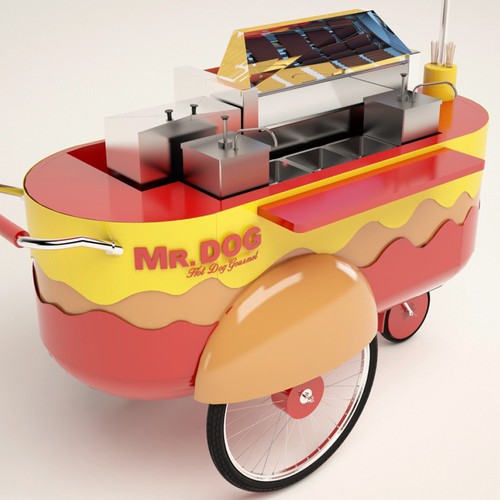 Food Cart To Sell Gourmet Hot Dog Design by R . O . N