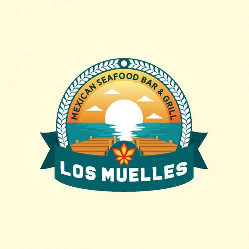 Coastal Mexican Seafood Restaurant Logo Design Diseño de mons.gld