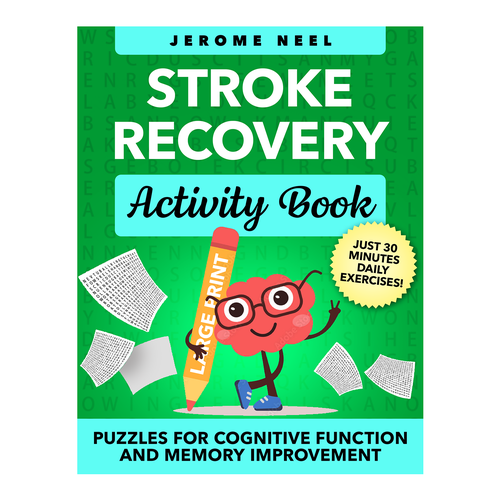 Stroke recovery activity book: Puzzles for cognitive function and memory improvement デザイン by AleMiglio