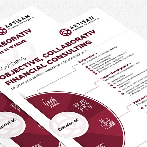 Design Attractive Print flyer explaining financial priorities through life stages Design by Alphabet ♥