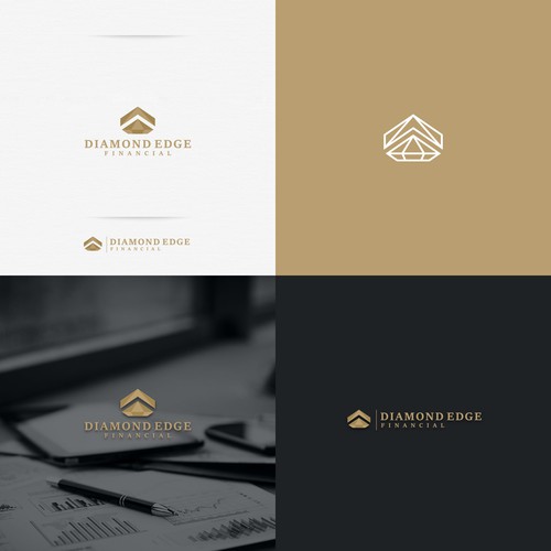 Create an elegant, understated luxury logo for Diamond Edge Financial Design by stevanga