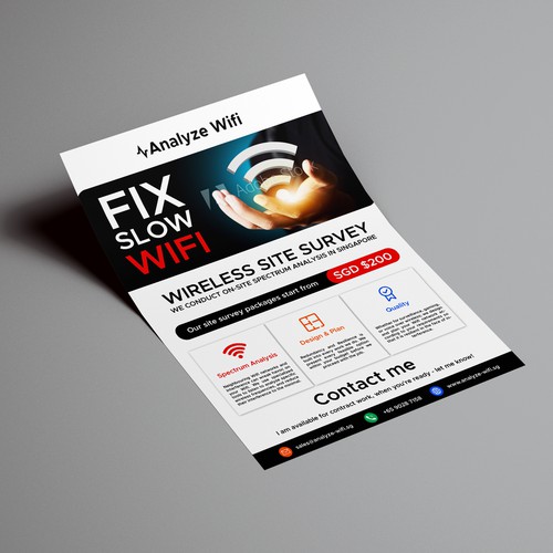 Design Flyer for Wireless Site Surveys Design by D Better Design