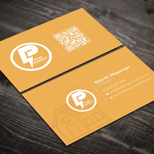 Modern Business Card Design for Electric Energy and Solar Company Design by Brandmaker artist