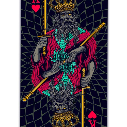 We want your artistic take on the King of Hearts playing card Design réalisé par Dope Hope