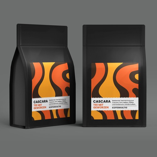 Cascara tea label Design by Experiva