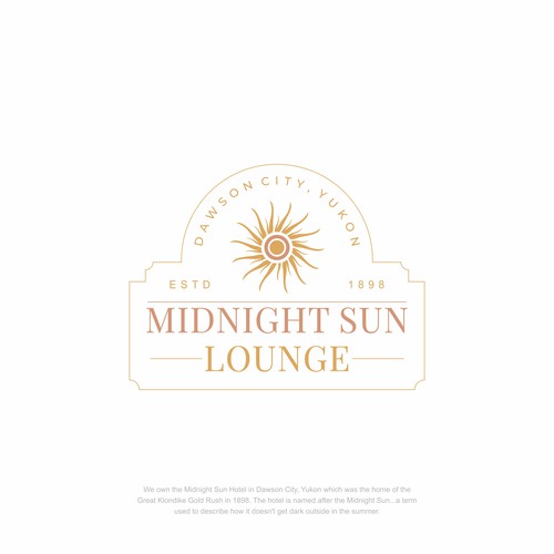 Midnight Sun Lounge logo for Dawson City, Yukon! Design by Vic People Studio