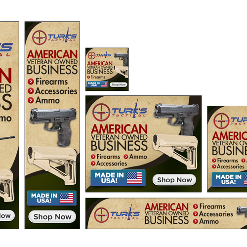 Web Advertising Banners for Tactical Firearms Retailer Design by BannerXpert