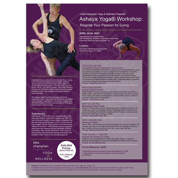 Design by Elo Escapist titled "Yoga Workshop Poster "