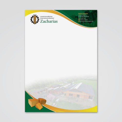 We need  letterhead design for our agricultural farm with production and sale of regional products Design réalisé par Tcmenk