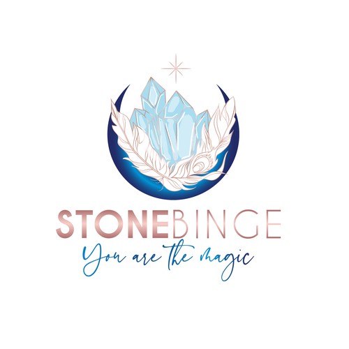 Crystal Shop logo 🔮💎🌙✨ - guaranteed prize! Design by Grapehic