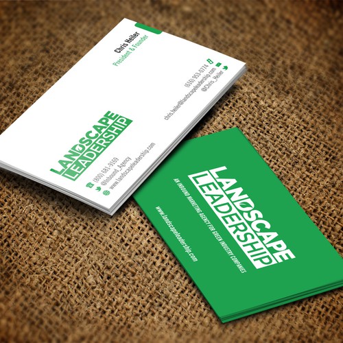 New BUSINESS CARD needed for Landscape Leadership--an inbound marketing agency Design by pecas™