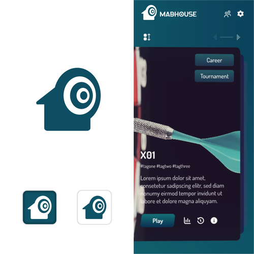 Clever & Modern App-Icon for Darts Practice App Design by -[ WizArt ]-
